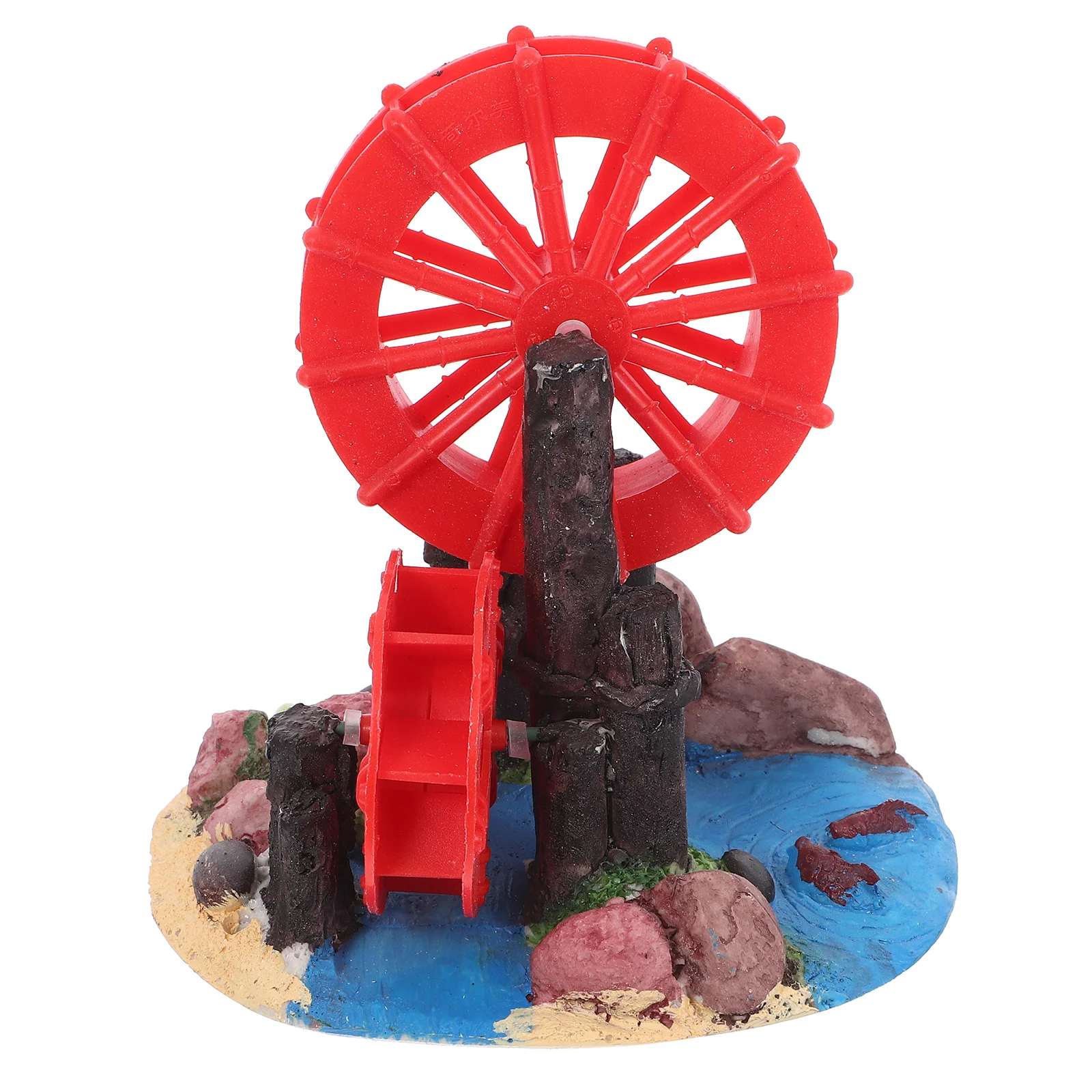

Feng Shui Water Wheel For Fish Tank Aquarium Mini Rockery Decor Indoor Water Feature Abs Rotation Ornament Desktop Landscape