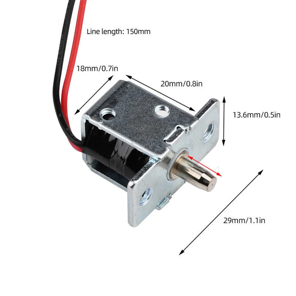 DC12V 0.5A Solenoid Electromagnetic Electric Lock Mini Door Drawer Tongue Down for Door Deposit Box Cabinet Intelligent Lock