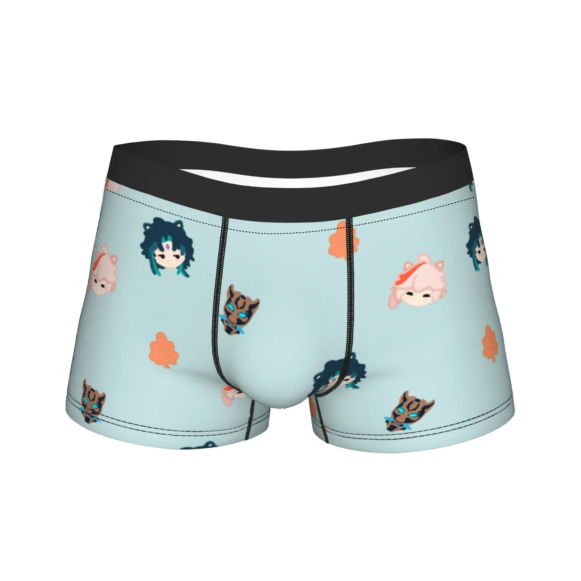 

Мужское длинное нижнее белье Genshin Impact Xiao Kazuha, сексуальные трусы-боксеры, шорты, мужские трусы из полиэстера, M-XXL