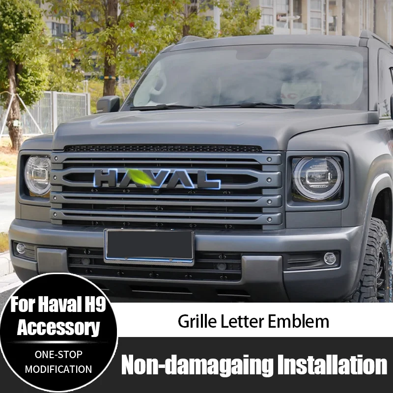

For Haval h9 Upgrade Car Grille Logo Car Front Logo New Design Accessories