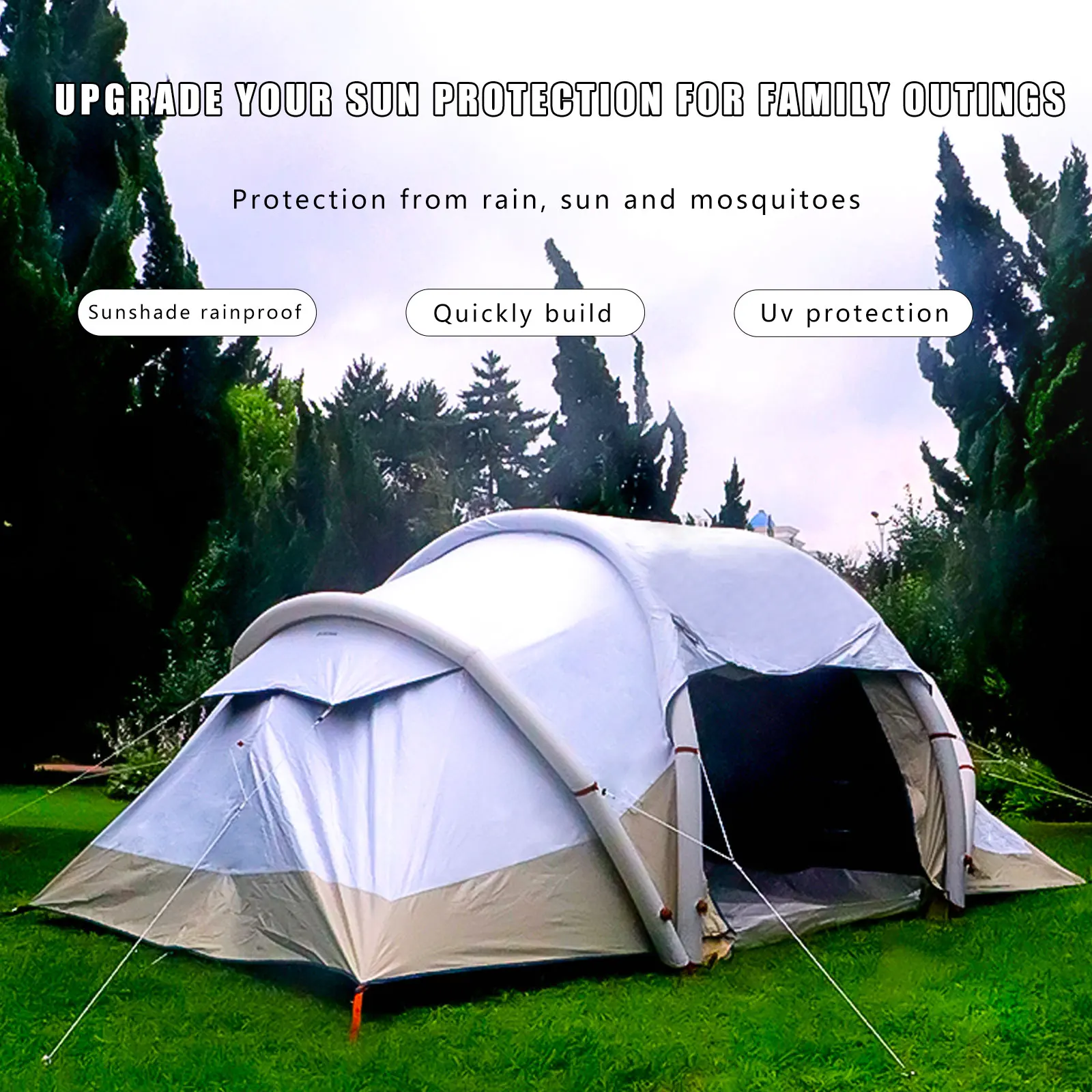 YYHC Luxury inflatable tent for outdoor camoing  Oford Cloth tent