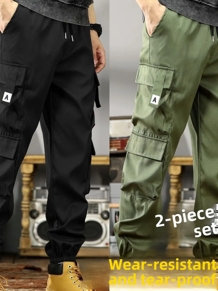 

Мужские повседневные брюки American Sle, свободные износостойкие брюки для рабочей одежды, летнее новое поступление, полиэфирное волокно