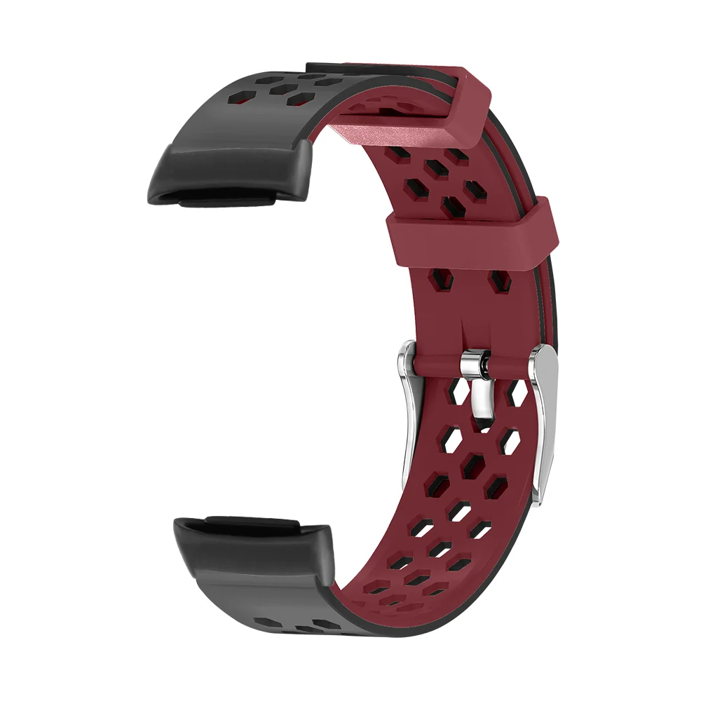 

Quick Release Watch Strap For Fitbit Charge 3 4 5 Skin-friendly Silicone Soft Hexagonal Air Hole Smart Watch Band for Man Woman