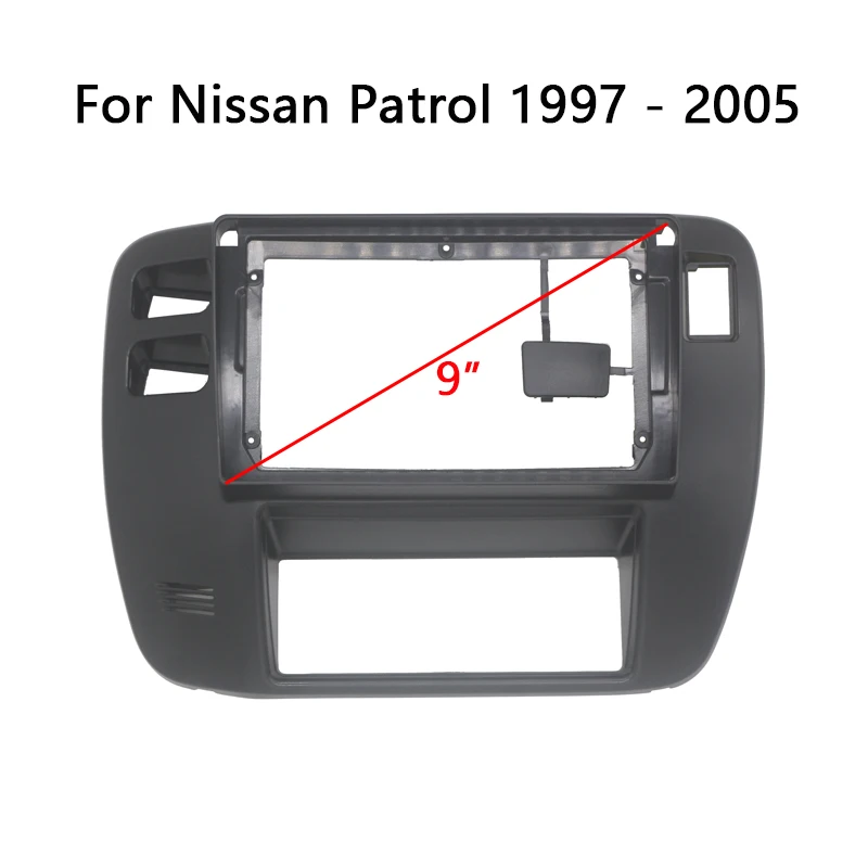 Androidカーラジオフレームセット,ステレオ,センターコンソール,マイク,リボン,ベゼル,nissan Patrol 1997-2005