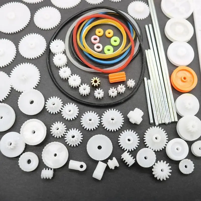 82PCS / Set Plastic Gear DIY ACCESSOIRES POUR LES KITS ROBOT ROBOT MOTEUR TOIT A0KF