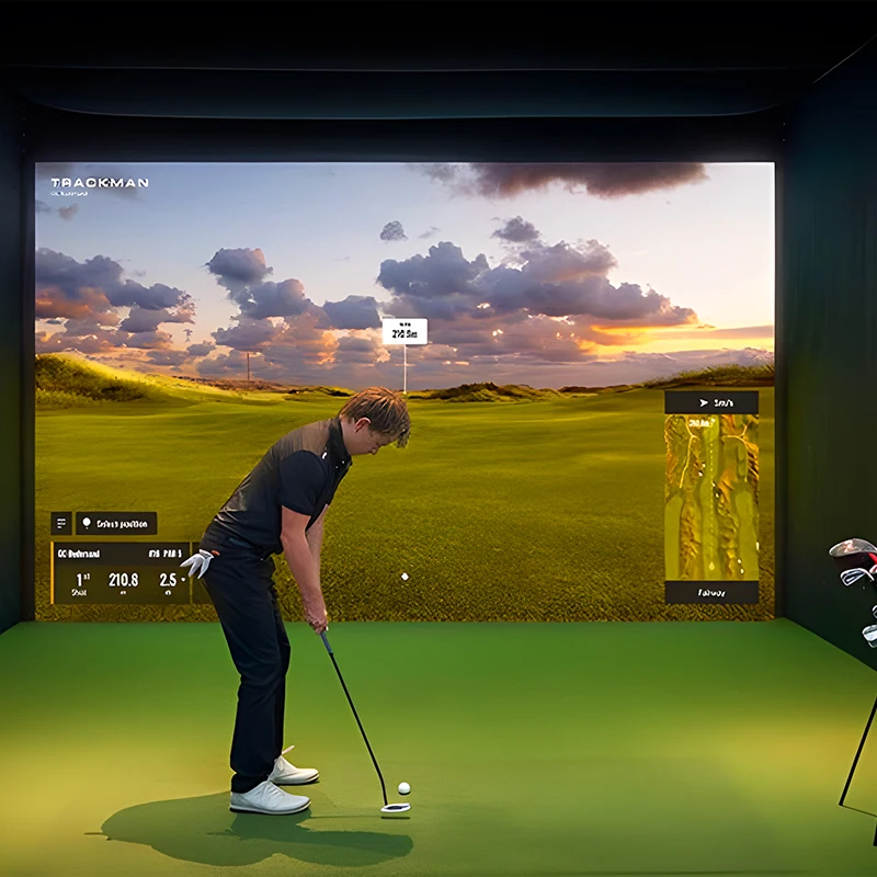 Projection Screen Virtual Home Indoor Golf Simulator System Complete Golf Simulator Set From Korea For Home Use