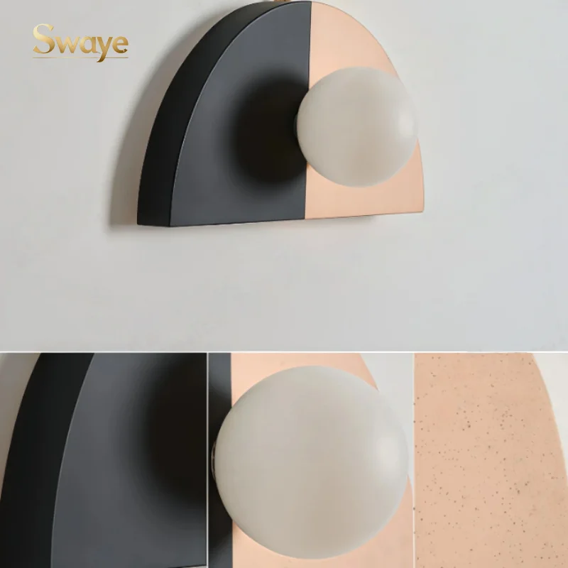 Nordic Minimal Resin LED Wall Pendant Ceiling Light for Bedroom Backdrop Restaurant Bar Wall Ceiling Lamp Home Decor Wall Sconce