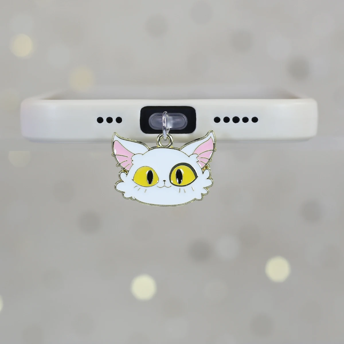 Cute Big Head Cat Phone Dust Plug Hang Decoration Phone Accessories For IPhone For Samsung Type-C Port Dust Plug Pendant