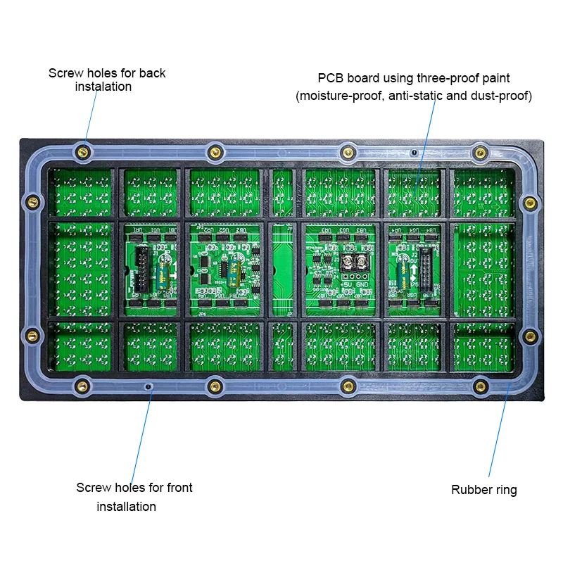 P10 Outdoor 320X160mm RGB LED DIP Plug Light Display Screen High Brightness IP65 Matrix Module Advertising Instruction Road Sign