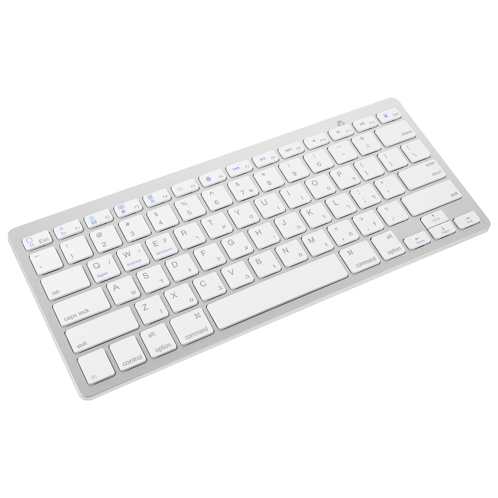 

Wireless Keyboard Hebrew Language Computer Keyboards Portable White X5 Full Size Membrane Silent For Laptop Desktop