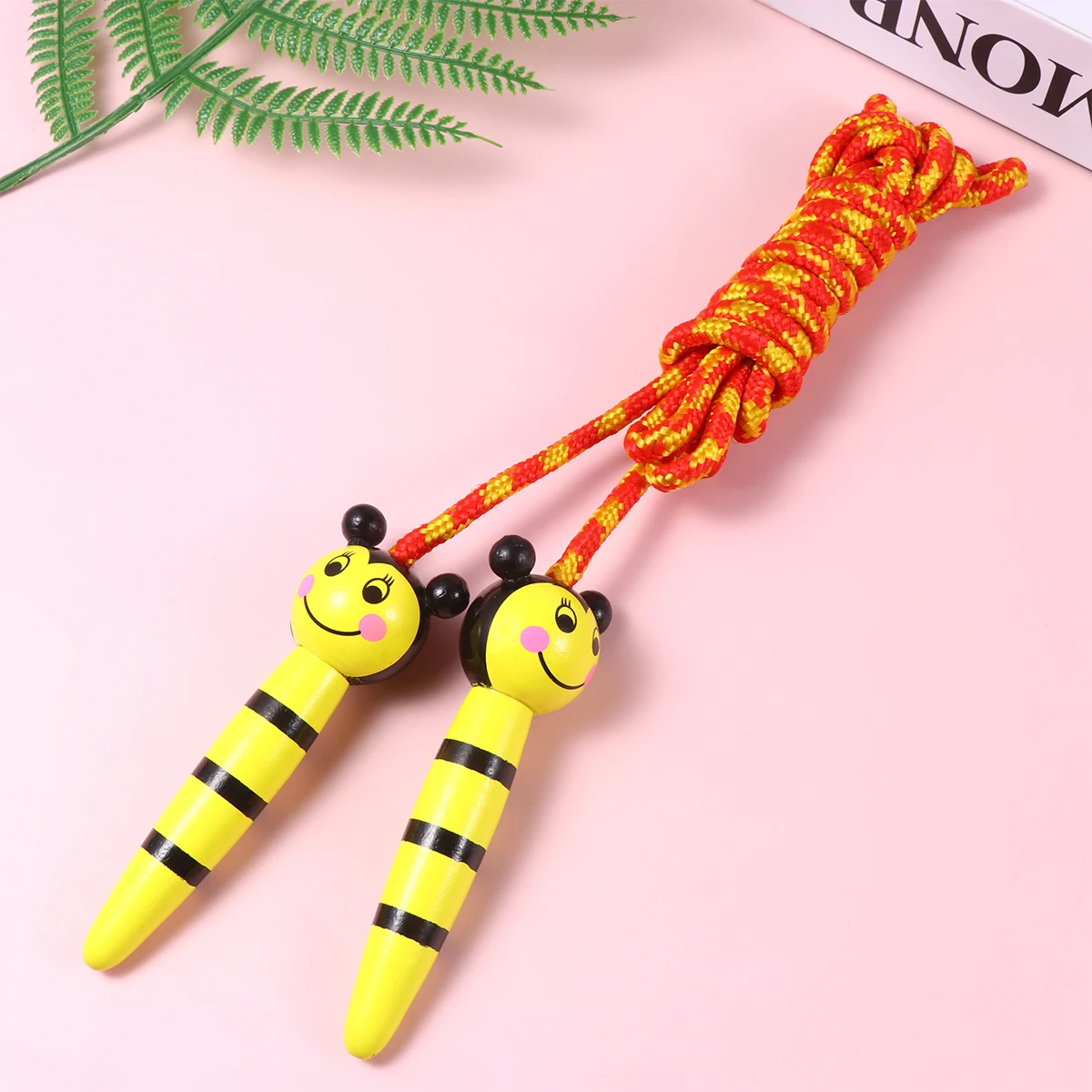 

2 Pcs Wooden Jump Rope Educational Plaything Skipping Yellow Student