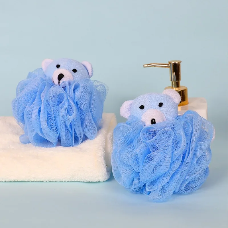 حمام الإسفنج الحيوان الاطفال اللوف حمام بوف شبكة ألعاب حيوانات حمام الإسفنج الملونة الكرتون الجسم الغسيل كرات دش شبكة للأطفال #2