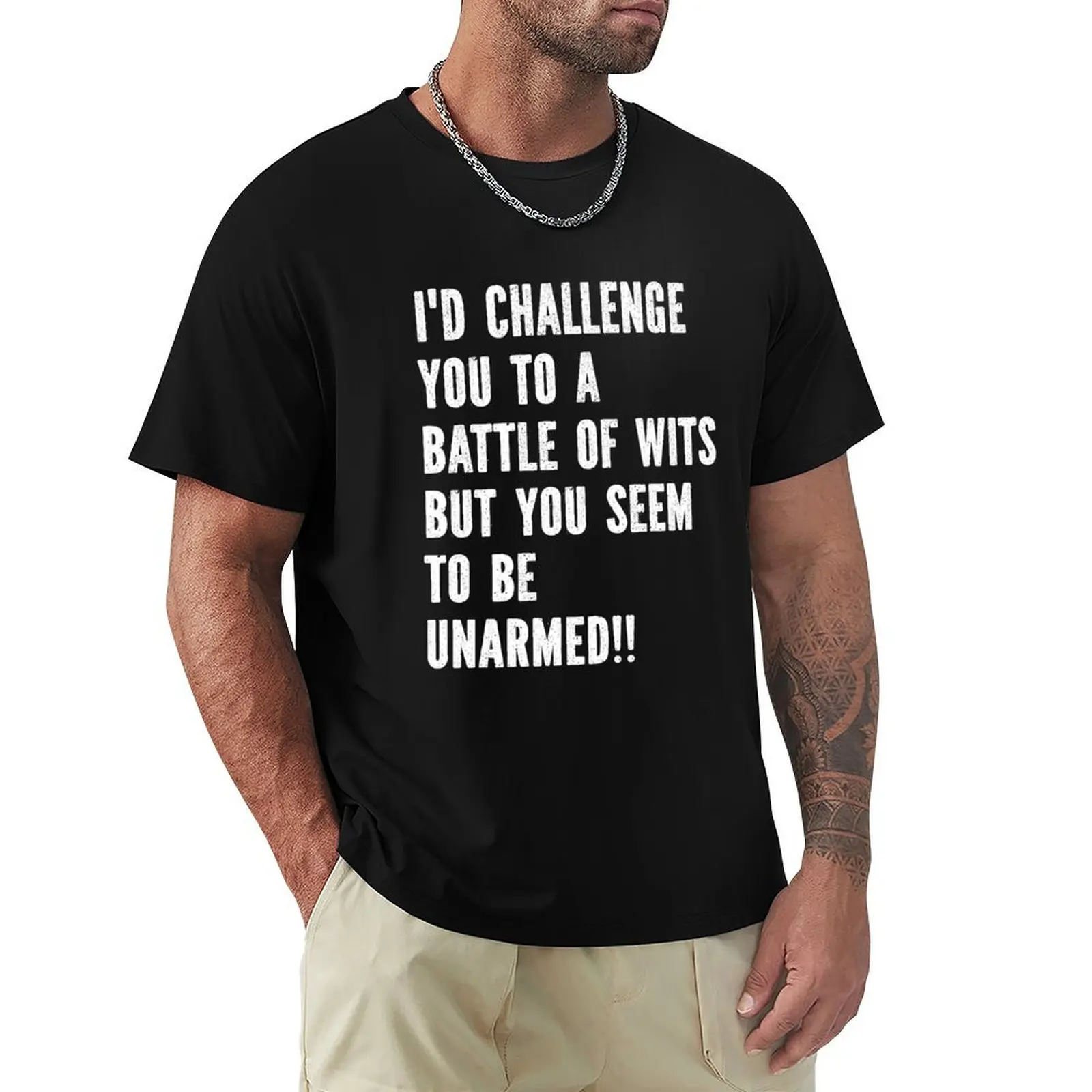 

Battle of Wits Funny Shakespearean Quote T-Shirt blacks plus size tops customs mens white t shirts