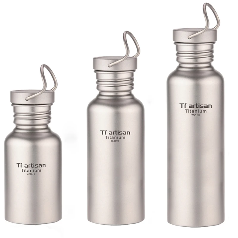 Triartisan Titanium Bottle Leak Proof Sports Water Bottle High Quality Outdoor Tour Hiking Camping Tableware Drink Bottles