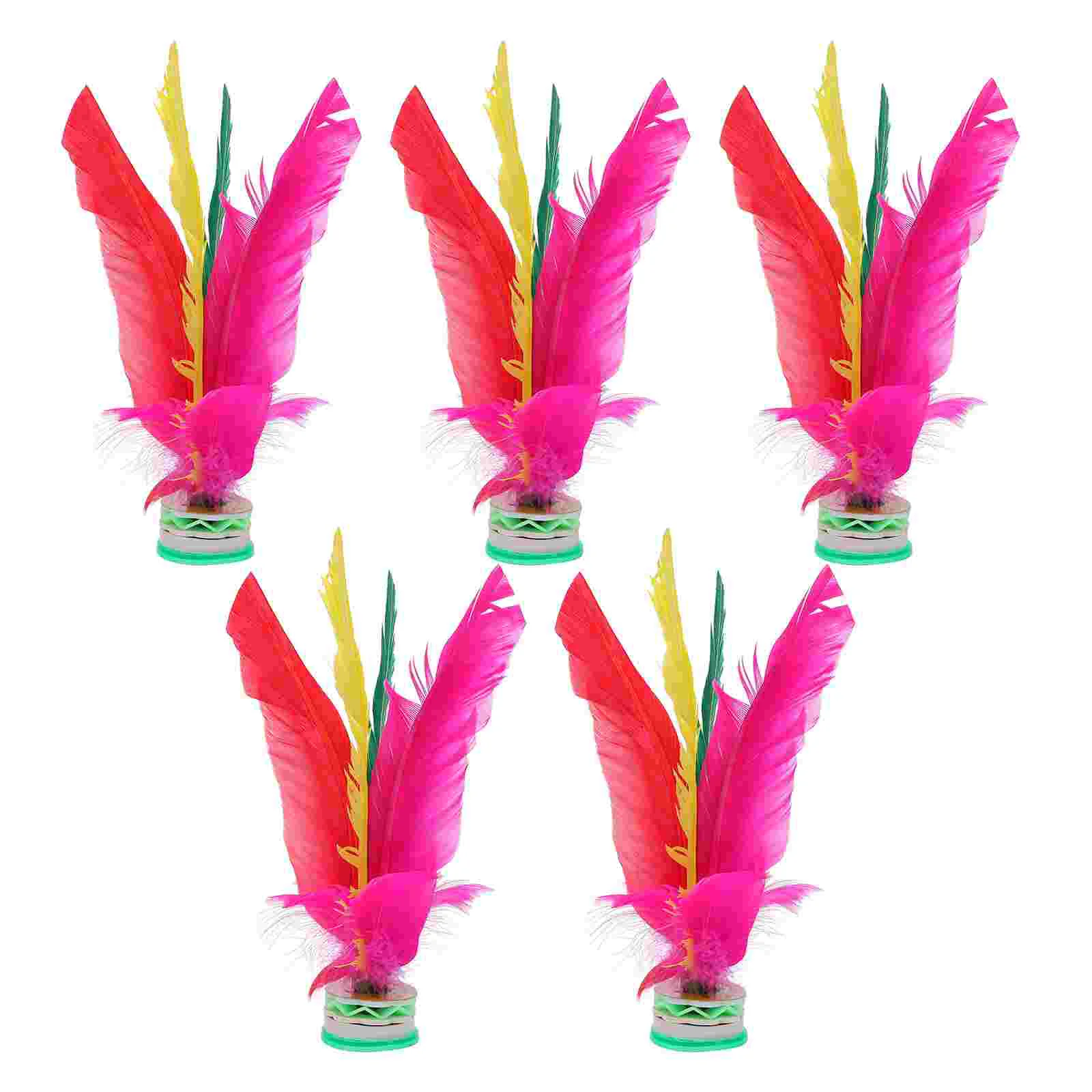 5 Pcs Shuttlecock Funny Creative Kicking Toy Thickened Sports Goose Exercising Bright Color Oxford Base