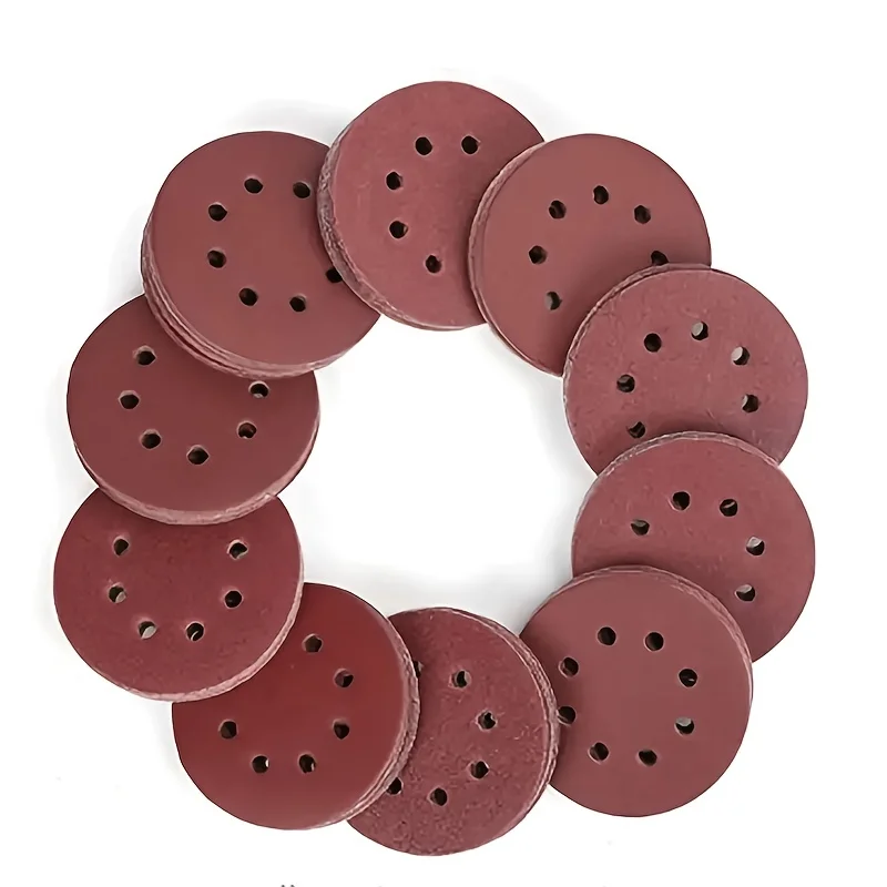 10pcs 125mm Sanding Discs 8 Hole Hook Loop Sandpaper 40Grit-3000Grit Sanding Paper Sanding Disc Abrasive Polishing Tools