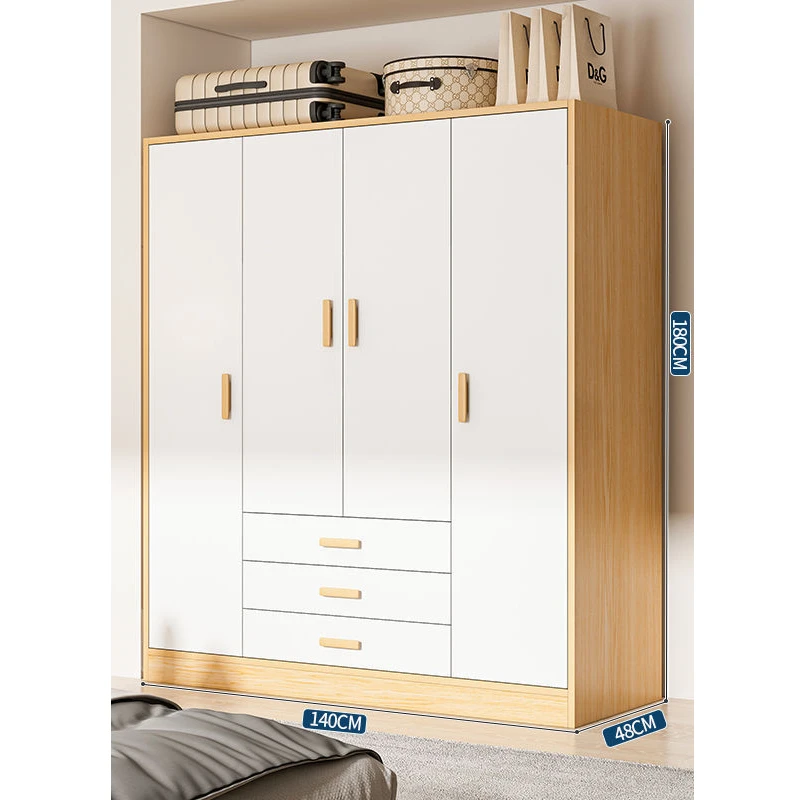 Modern interior design bedroom wardrobe, wooden storage wardrobe easy to install