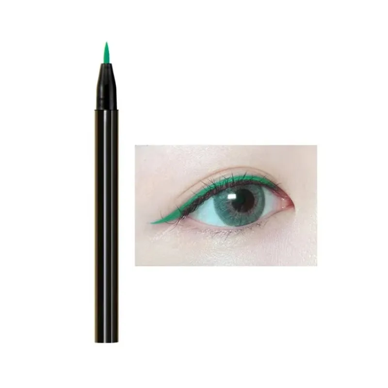 Custom 8colors Sweat-resistant Liquid Eyeliner Long Lasting Non-smudged Fluorescent Color High Pigmented Eye Liner Makeup Bulk