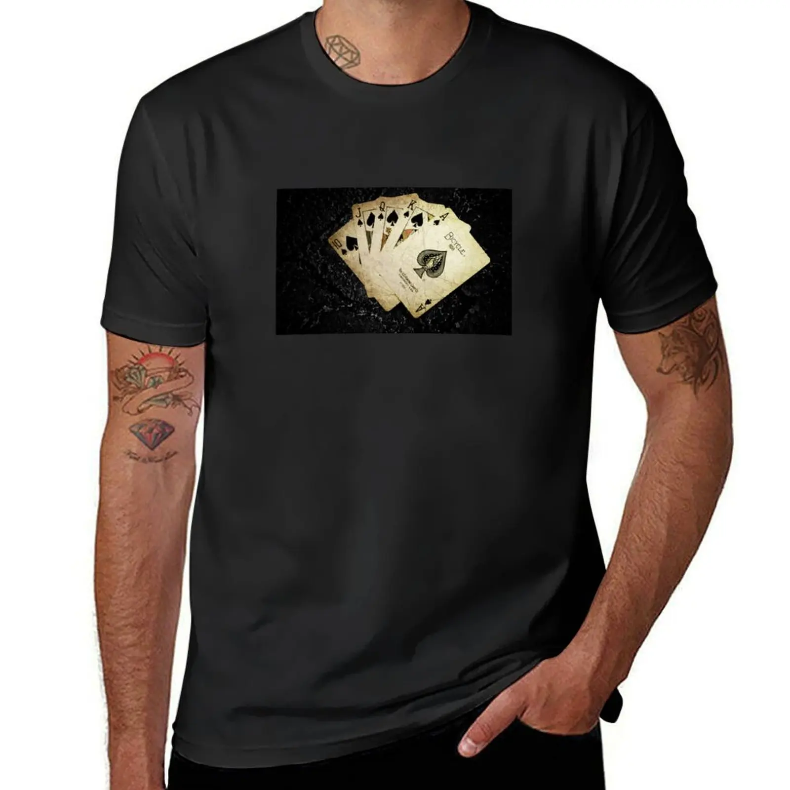 royal flush poker WSOP T-Shirt animal prinfor boys plus sizes funnys heavyweights mens graphic t-shirts hip hop