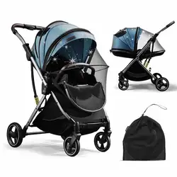 Mosquito Net for Stroller Encrypted Stroller Mosquito Net Full Cover with Double Zipper Breathable  Foldable Netting for Baby