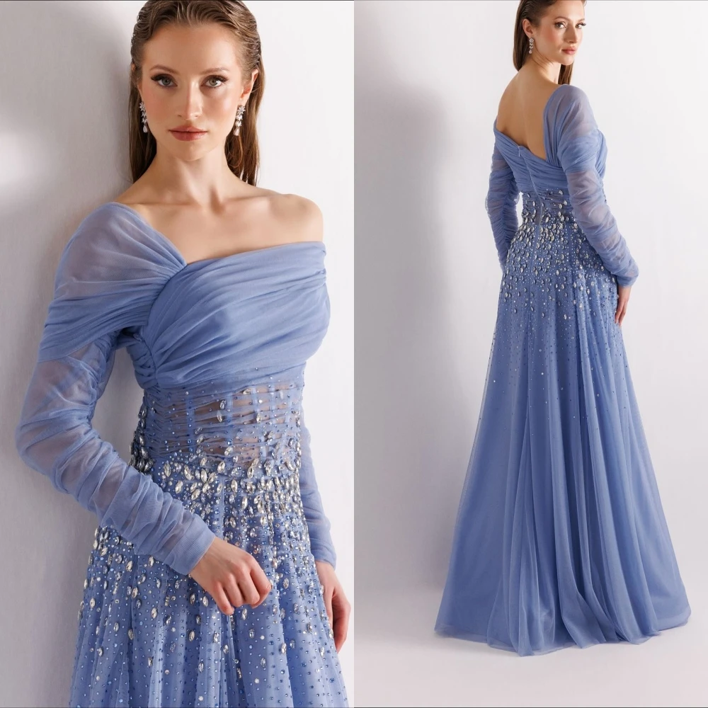 カスタマイズされた A ライン ボートネック キャップ スリーブ エレガント フォーマル イブニング ドレス 繊細なオーダーメイド オケージョン ガウン クラシック モダン パーティー ドレス