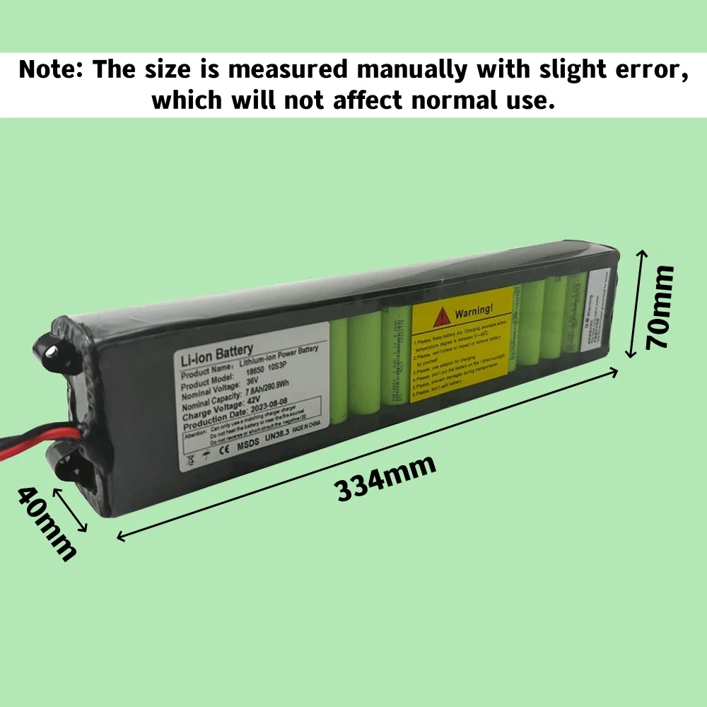 For Xiaomi M365 Electric Scooter 36V 7800mAh Li-ion Battery Pack Built-in BMS Protection Long-Lasting Range Without communica