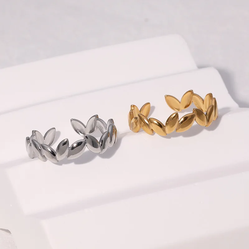 Simple Ring French Delicacy Designer Jewelry Adjustable Stainless Steel Open Rings Couples Gift Items Кольцо Женск