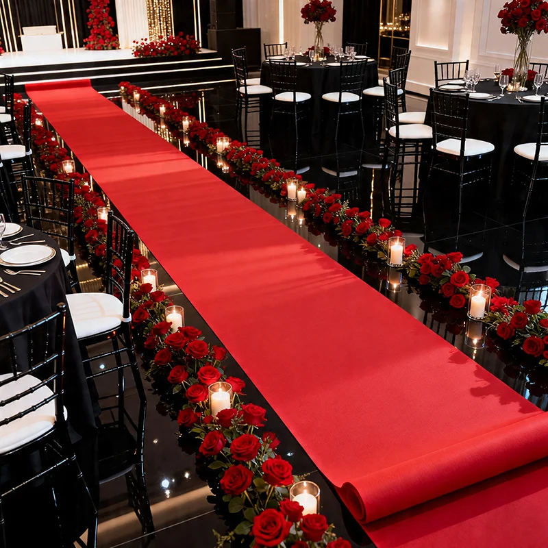 1 Piece of Red Carpet, Holiday Entrance Mat, Available in Various Sizes and Styles, Easy To Cut To Fit The Venue Layout