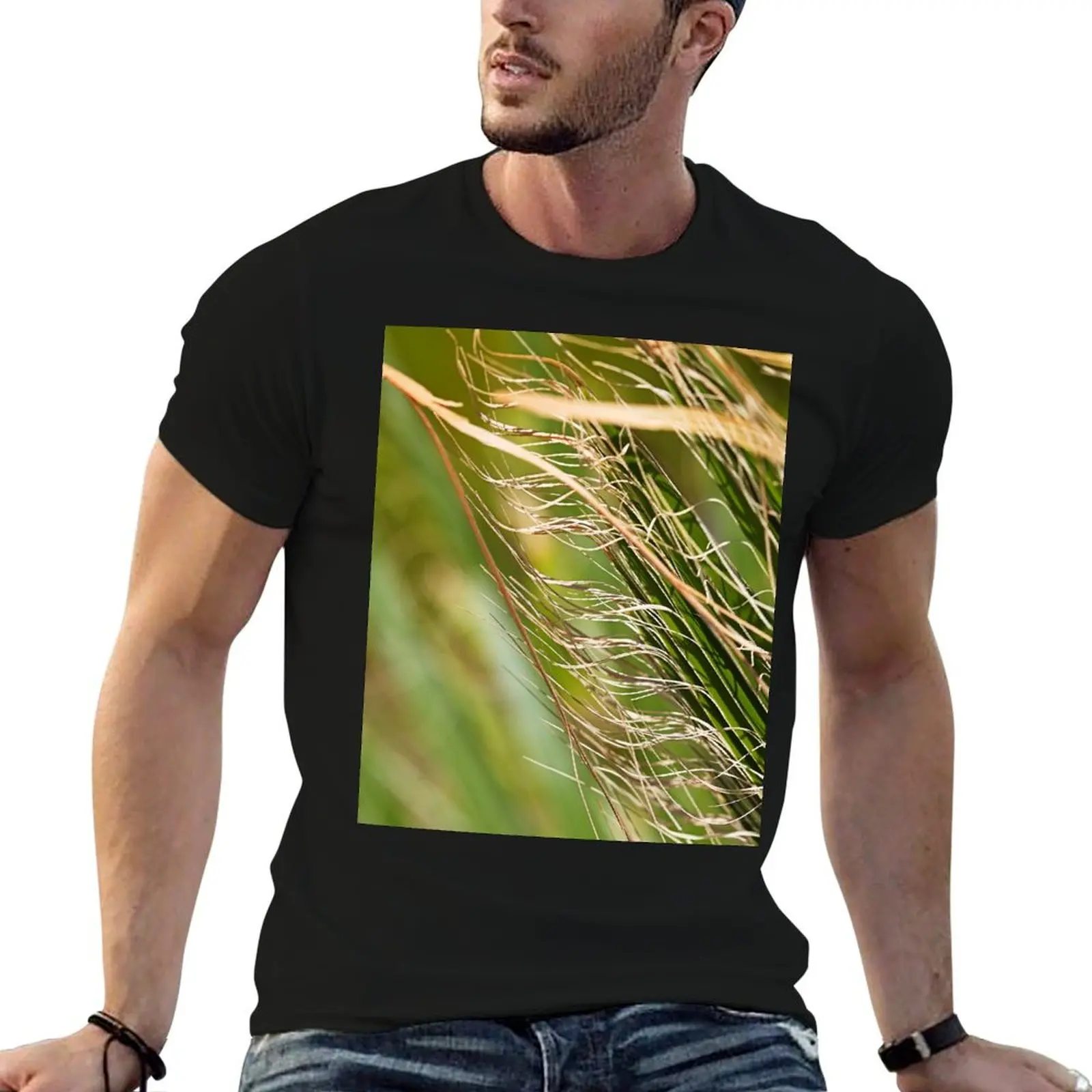 

Fan Palm Soft Fibers T-Shirt blue archive shirts graphic heavyweights customs design your own heavy weight t shirts for men