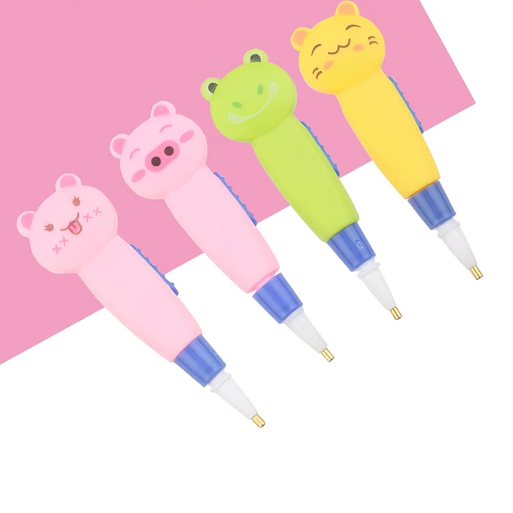 1Set random color 5D DIY Resin Diamond Painting Tools Cartoon Animal Pens Full Round Cross Stitch Accessories Paint Art