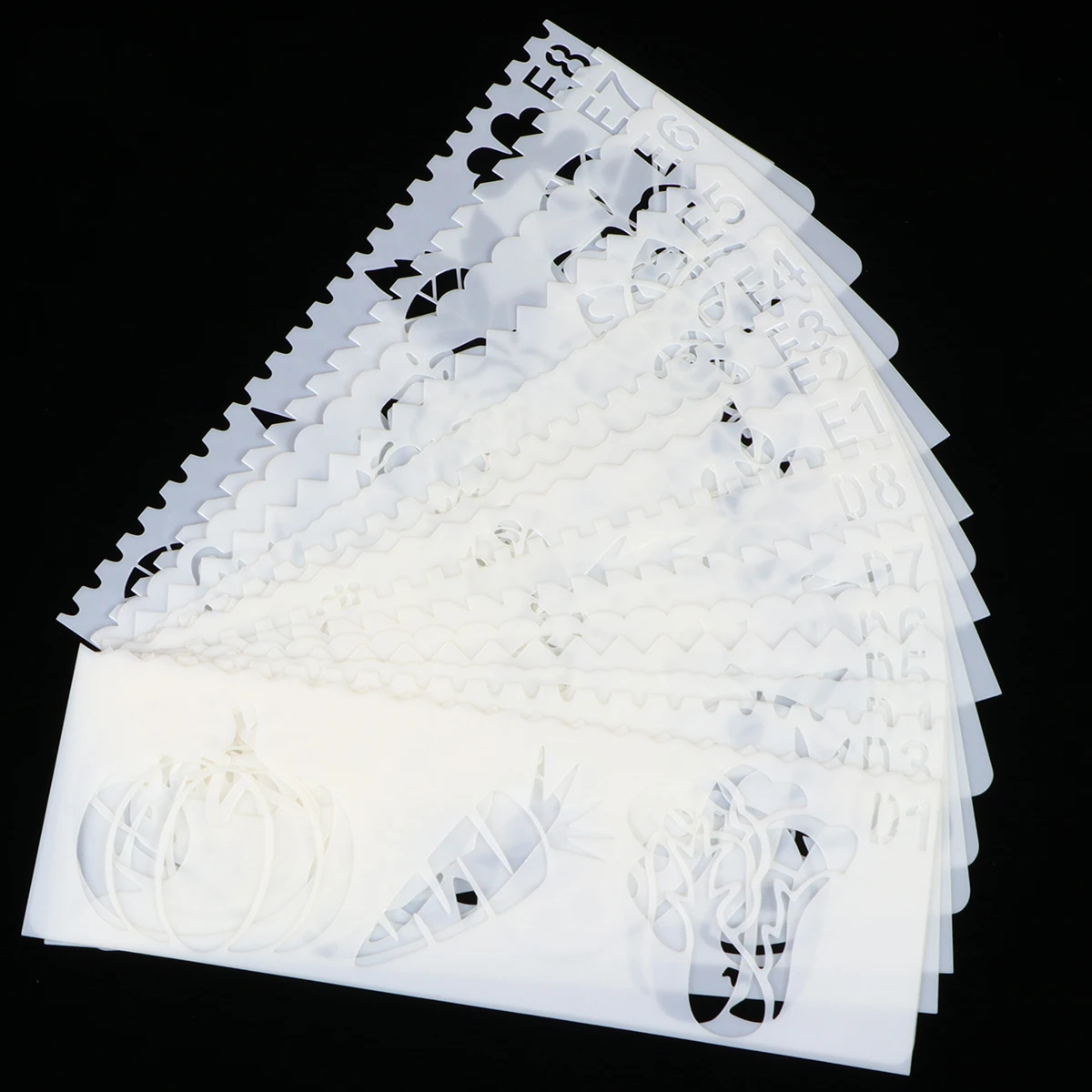 32pcs Drawing Template Set PET Material Stencil Painting Templates Kids Lightweight Hollow Vegetable School