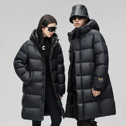 -30° New Fashion Men 90% White Duck Winter Down Jackets Men's Thick Warm Waterproof Hooded Parka Overcoat Down Coat