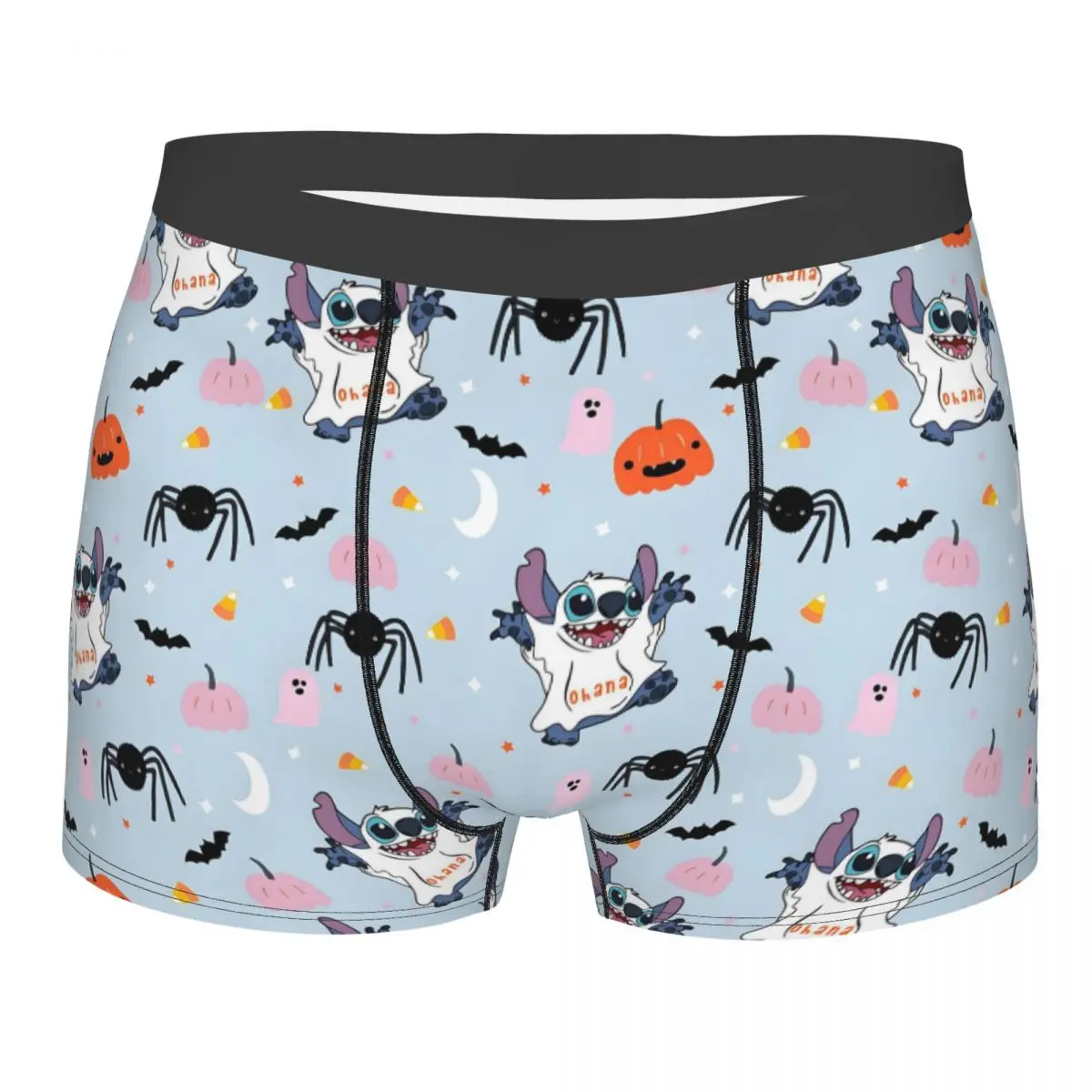 

Custom Stitch Manga Anime Boxer Shorts For Men 3D Print Underwear Panties Briefs Breathable Underpants