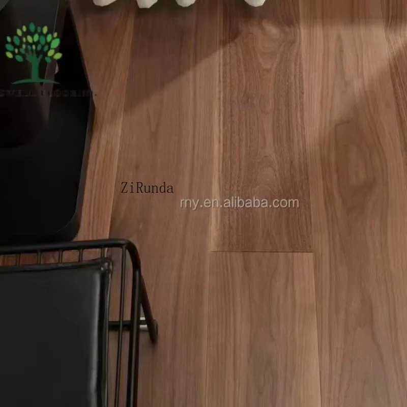 نسخة مخصصة 3.0 مللي متر صديقة للبيئة الجوز الأسود الباركيه الصلبة الحديثة الخشب الصلب الطبيعي نحى الأرضيات الخشبية الهندسية #4