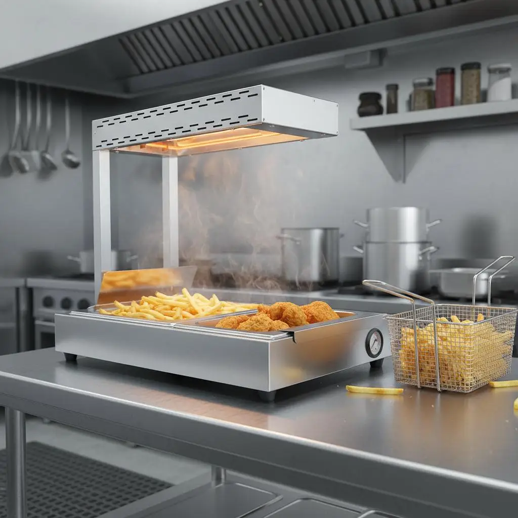 

Станция для подогрева картофельных чипсов 23x13x19 дюймов для фуршета, кухни, ресторана, коммерческий подогреватель еды 750 Вт, постоянная температура 104 градуса.