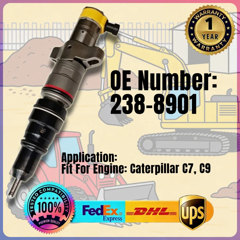 

Топливная форсунка 238-8901 2388901 для двигателей Caterpillar CAT C7 C9, экскаваторов E324D E325D E326D E329D