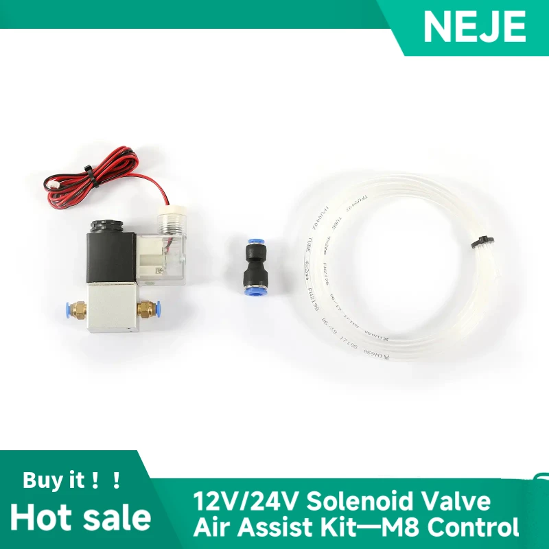 

NEJE AF3 12V/24V Automatic Control Solenoid Valve Air Assist Kit - M8 Control for NEJE Laser Modules & Machines
