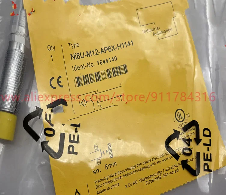 3pcs New High quality proximity switch  NI8U-M12-AN6X-H1141 NI8U-M12-AP6X-H1141