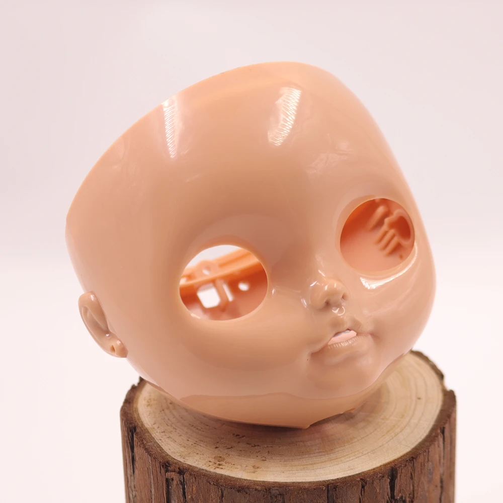 ICY DBS Blyth Doll Tan Skin Mouth Open Face Panel Including Back Plate screws lips carved