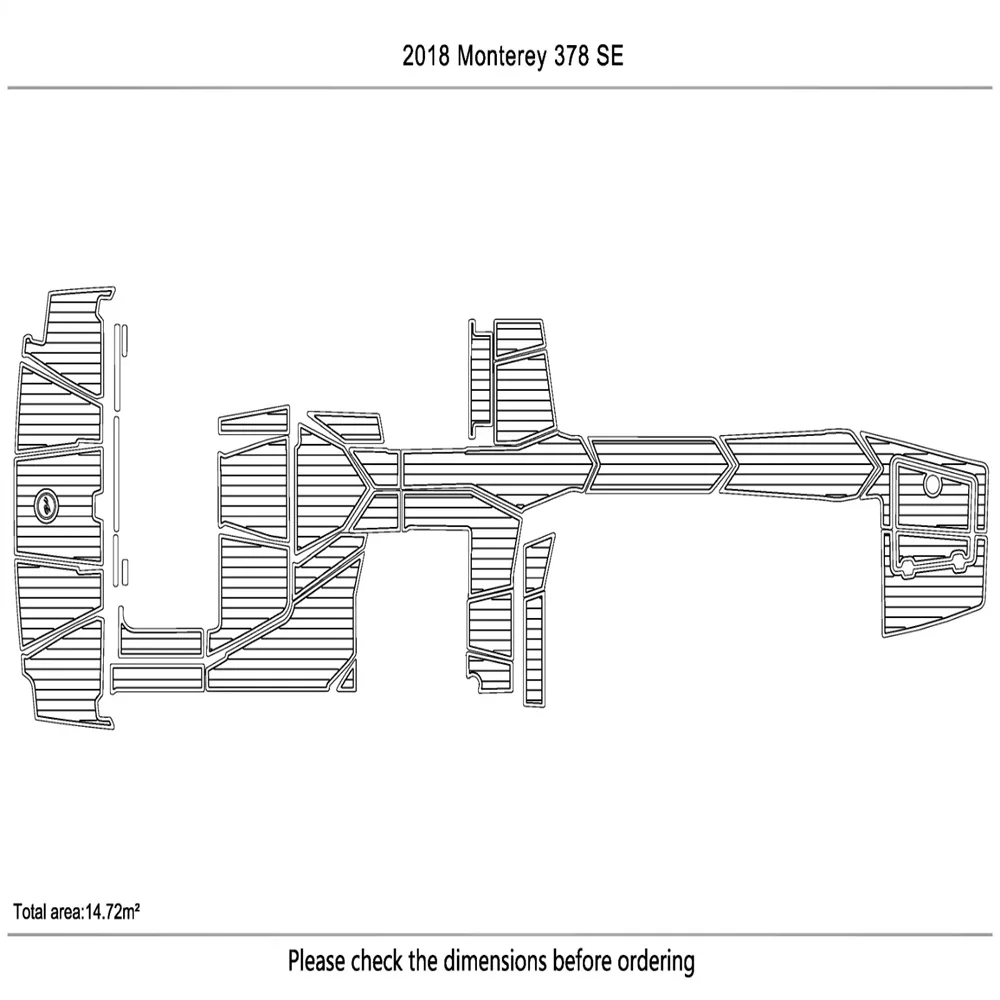 

2018 Monterey 378 SE подкладки для плавательной платформы кабины 1/4 дюйма 6 мм EVA Тиковый напольный коврик SeaDek маринемат Gatorstep стильный самоклеящийся