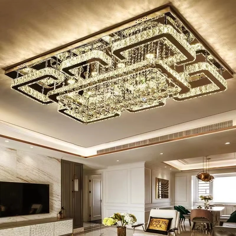 Crystal LED Chandelier For Living Room Bedroom Dining Room Kitchen Lampara De Techo Home Decor Luxury Ceiling Lamp