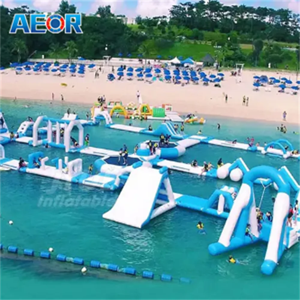 Kids Water Park Outdoor Playground Hot Sale Floating Inflatable Toys & Accessories Inflatable Water Park
