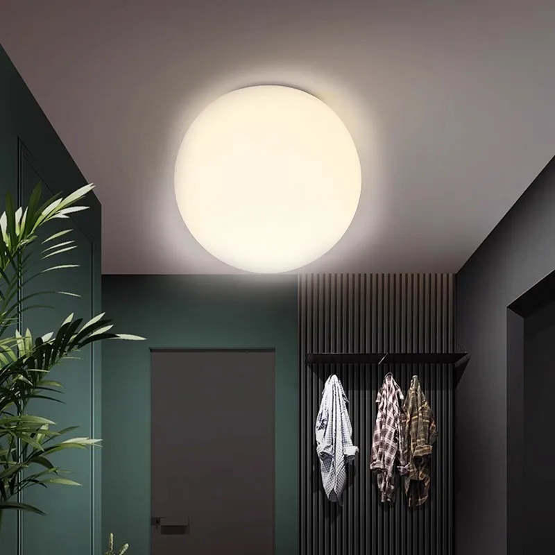 Modern LED ceiling light Glass White Ball wall lamp Minimalist bathroom Balcony Bedroom Entrance Light fixture Indoor lighting