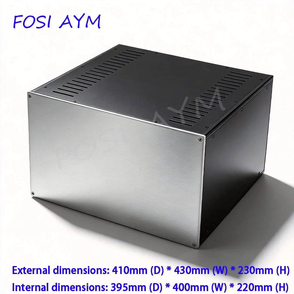 410*430*230mm FOSI AYM Full Aluminum Amplifier Chassis Preamplifier Power Amplifier Case DIY HiFi Enclosure No Hole Design
