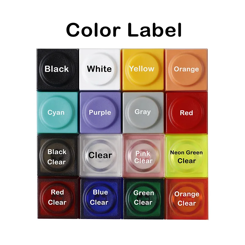 Colourful Bricks Keycaps Custom PBT/PC 1U/16pcs No Engraving Keycap Cute 1.5MM KeyCap for Gaming Mechanical Keyboard Accessories