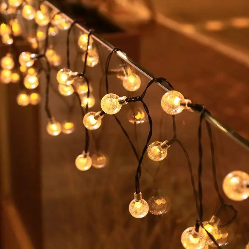 Solar Bubble Ball Waterproof String Lights, Outdoor Camping, Courtyard & Garden Decor Ambient Lights
