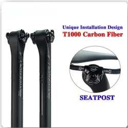 SYNCROS Carbon Seatpost Half Matte Half Gloss MTB/Road Bike Seat Post Length 350mm/400mm Bicycle Parts 27.2/30.8/31.6mm