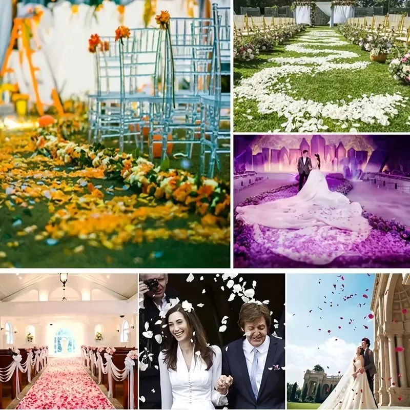1000 Stück Rosenblätter Romantische Party-Dekoration Hochzeitskranz für Valentinstag Hochzeitsfeier Romantische Dekoration – Detail 2
