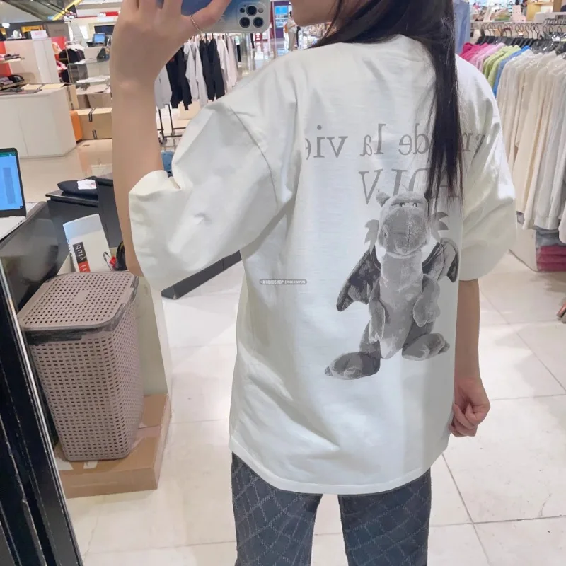 2024 New Adlv Korea 24 Spring Acme Be La Year Of The Dragon Limited Cute Loose T-shirt For Commuter Couples Short Sleeve Top