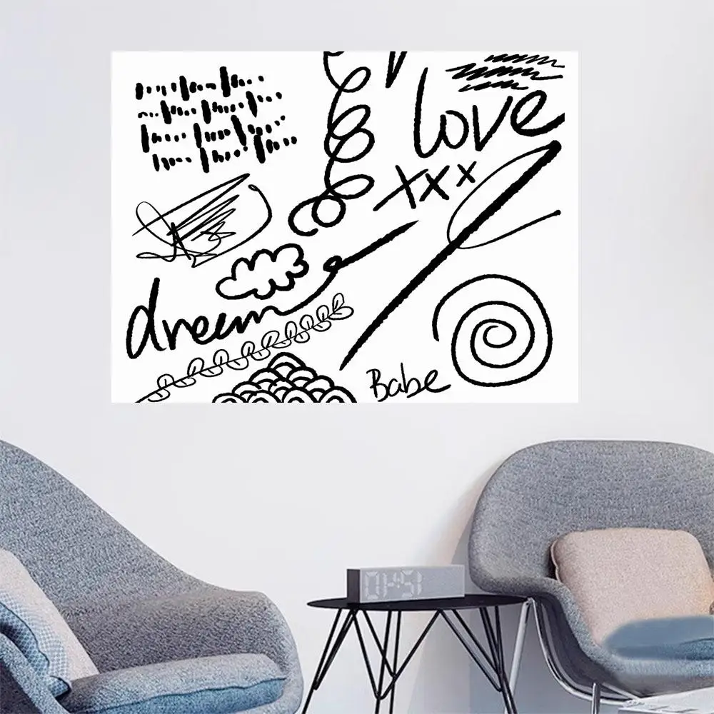 Schrijven Tekening Graffiti Doodle A4A5 Formaat Kleine Whiteboard Sticker Kinderen Tekenspeelgoed Uitwisbare Memo Memorandum Sticker